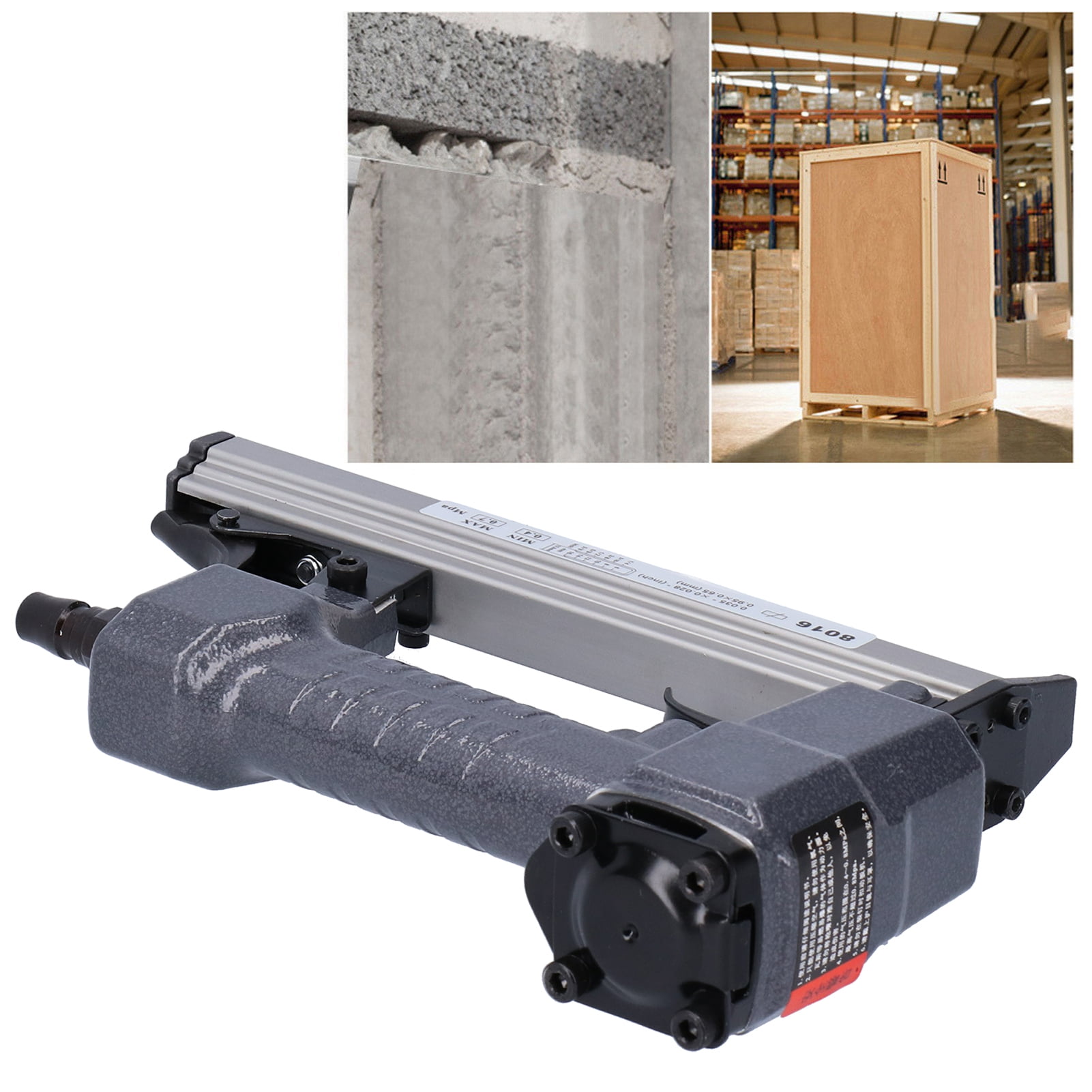 Yajisi Professional Air Nailer Pneumatic Concrete Nails Stapler, 6-16 mm (0.24-0.63 in) Heavy Duty Nailing Device for Woodworking and Home Improvement Projects