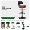 thumbnail image 4 of 2Pcs Bar Stool Cover Waterproof Round Seat Cushion Cover Stretch Barstool Slipcovers PU Leather Bar Chair Covers with Non Slip Bottom for Bar, Kitchen, Dining Room, 4 of 4