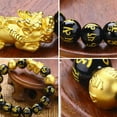 thumbnail image 2 of Fashion Unisex Faux Obsidian Bead Good Luck Pi Xiu Bracelet Fortune Jewelry Gift, 2 of 7