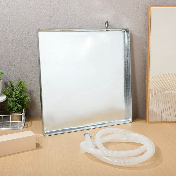 HEANUJJ Stainless Steel Air Conditioner Drain Pan Silver for Home Use 1Set