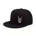 thumbnail image 6 of Finger skeleton pattern Letter Embroidered Color Block Trucker Hat Unisex Adjustable Cotton Breathable Fashion Cap for Travel Daily Wear, 6 of 11