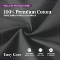thumbnail image 2 of CirclesHome Wedge Pillow Cover 100% Cotton, Zippered Wedge Pillow Case Protector, Soft, Hypoallergenic & Breathable - Dark Grey (25Wx26Lx7.5), 2 of 9