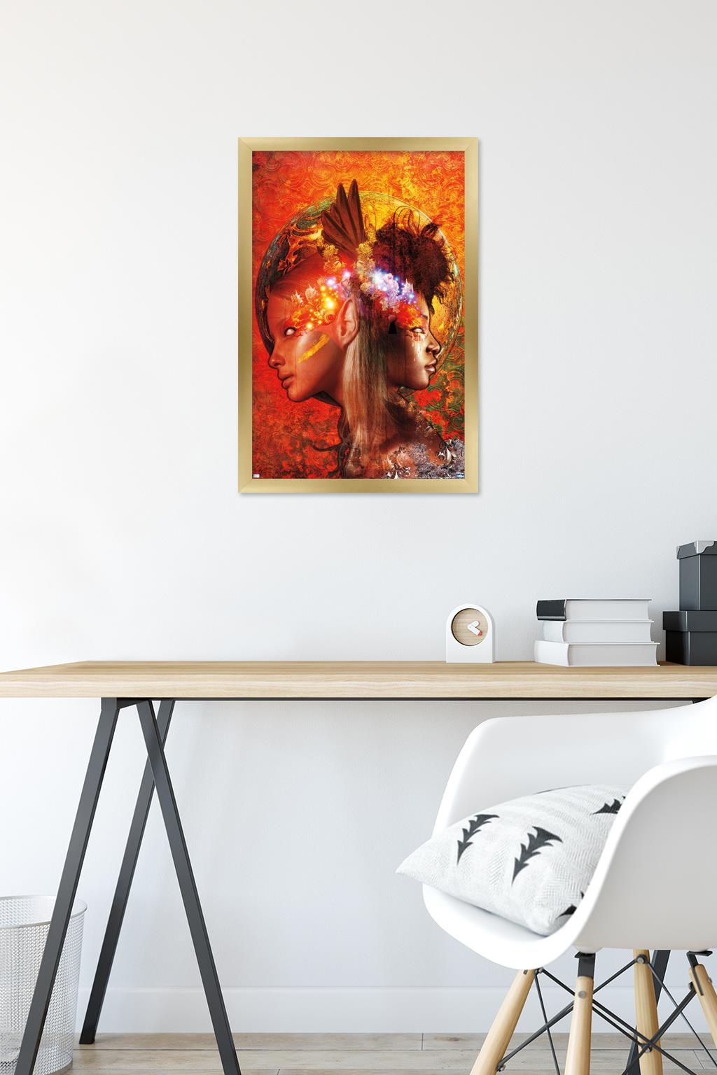 Jena DellaGrottaglia: Cosmic Zodiac - Gemini Wall Poster, 14.725" x 22.375" Framed