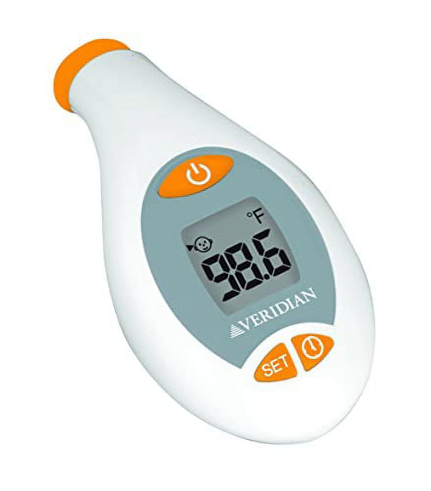 Veridian Healthcare Deluxe Temple Touch Thermometer | for Children & Adults | Accurate 4-Second Readout | No Probe Covers Required | Fahrenheit/Celsius Measurements | Batteries Included; 2 AAA