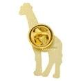 thumbnail image 3 of Gold African Giraffe Zoo Animal Enamel Lapel Pin, 3 of 3