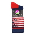thumbnail image 2 of Distressed USA American Flag Crew Socks (Navy/Red/White, Large), 2 of 2