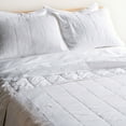 thumbnail image 2 of French Linen Box Stitch Quilted Sham Set - King - White | BOKSER HOME, 2 of 5