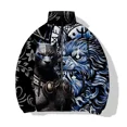 thumbnail image 4 of Abrigos de invierno para hombre con estampado de guerreros animales elegantes Chaquetas para hombre cómodas y cálidas Abrigo deportivo de ocio moderno y versátil para hombre, 4 of 5