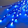 thumbnail image 2 of Vickerman 60 Blue Wide Angle LED Twig Light Set on Brown Wire, Pack of 3, 2 of 3