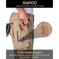 thumbnail image 2 of Pantalones Cargo Impermeables Rapoo para Hombre, Caqui, 34W32L, 2 of 6