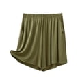thumbnail image 5 of Ynynloco Women's Pajama Shorts Sleep Lounge Sweatshorts Elastic High Waist Soft Comfy Sleepwear Bottoms with Pockets, 5 of 5