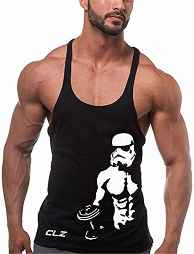 Men's Workout Tank Tops Gym Muscle Tee Bodybuilding Fitness Sleeveless T Shirts 