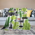 thumbnail image 2 of HENGT  Cute Cactus Blanket, Soft Warm Bed Bedding Throw Blankets for Couch Bedroom Sofa Office, All Season Cozy Flannel Plush Blanket Gifts for Adults, 2 of 6