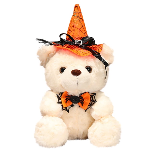 Ourson en Peluche à Thème E avec Nœud Papillon, Décor de Célébration de Saison Effrayante, Ourson d'Halloween Doux pour Exposition et Plaisir de Collection