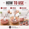 thumbnail image 4 of 2027 New Stainless Steel Meatball Maker, Meatball Maker Spoon, Meatball Spoons, Stainless Steel Meatball Maker Spoon with Hole Convenient Storage Design Long Handle Spoon for Kitchen, Bar, 4 of 7