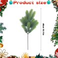 thumbnail image 3 of Artificial Plastic Pine Needle Branch, No-Watering Fake Pine Sprig Stem, Pre-Trimming Faux Pine Greenery Pick for Christmas Wreath Vase Arrangement Winter Holiday DIY Home Decoration, 3 of 5
