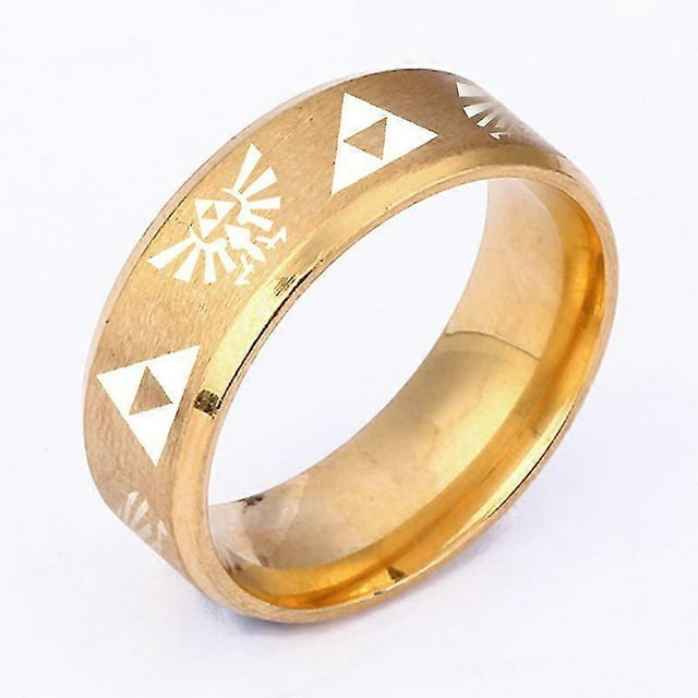 Stainless Steel Triforce Ring - Heytea The Legend Of Zelda, Matte Finished Bands
