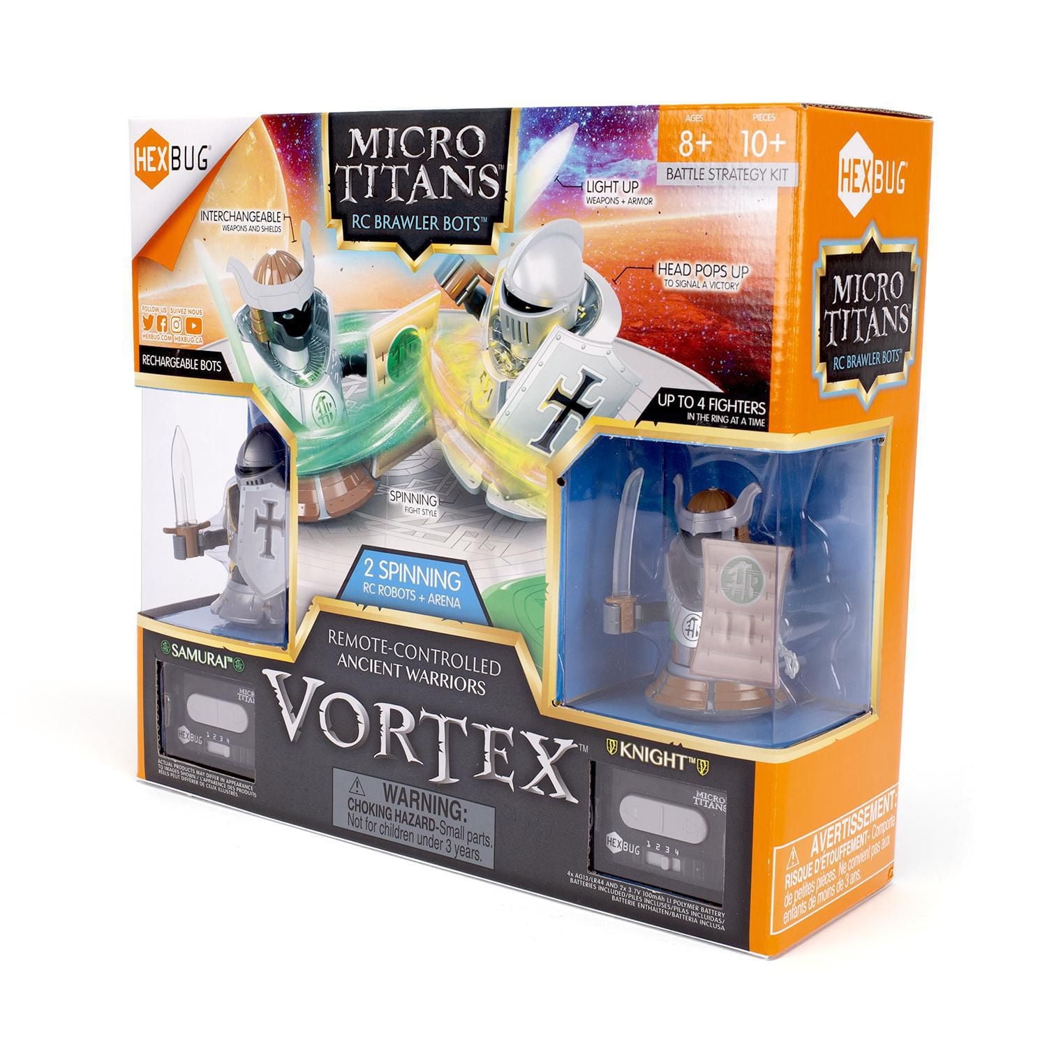 Hexbug Micro Titans Vortex Knight vs Samurai