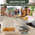 thumbnail image 3 of FPN Compostable Clamshell Takeout Boxes 6x6 Inch – 75 Pack To Go Containers for Food | Heavy-Duty Biodegradable Disposable Food Containers, Microwave Safe Meal Prep & Restaurant Take Out Boxes, 3 of 9