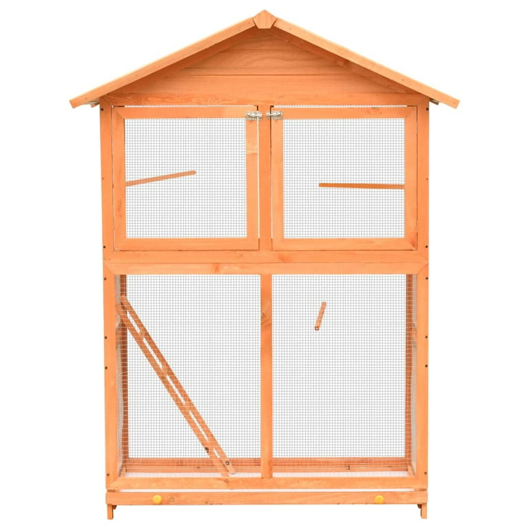 vidaXL Bird Cage Solid Pine & Fir Wood 49.4x23.4x64.6 