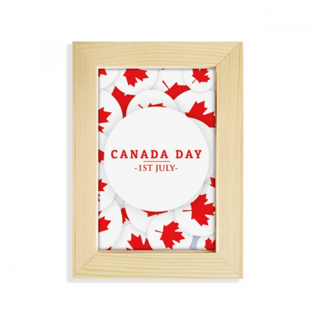 4th Of July Maple Happy Canada Day Desktop Display Photo Frame Picture Art Painting 5x7 inch