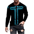 thumbnail image 1 of Birdeem T-Shirts à Manches Longues pour Hommes, T-Shirts Décontractés à Col Rond, Chandail à Manches Longues, T-Shirt à Rayures Imprimées, Blouse, Hauts, T-Shirts à Manches Longues pour Hommes, 1 of 5