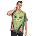 thumbnail image 5 of Cats Faces Men's Hawaiian Wrinkle Free Button Down Short Sleeve Shirt Casual Shirts Beach Shirts, 5 of 8