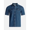 thumbnail image 6 of Kacey Lee Men's Western Denim Shirt with Short Sleeves, Sizes S-2XL, 6 of 6
