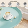 thumbnail image 6 of 2 Pack Modern Folding TV Tray Tables, Round Metal Outdoor Side Table, Compact Snack Dinner Table for Home & Small Space Use, 6 of 9