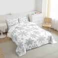 thumbnail image 3 of Manfei Grey Winter Snowflake 3-Piece Full Size Comforter Sets for Boys Girls,Merry Christmas Bedding Comforter Set,Happy New Year Lightweight Bedding Sets,Lightweight Room Decor,Reversible, 3 of 8