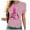 Pink, variant on Lolmot Cancer Shirt for Women Breast Cancer Awareness T-Shirt Pink Ribbon Boxing Gloves Print Shirts Short Sleeve Round Neck Tee Tops