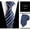 TW02, variant on Men's navy blue striped formal business tie for grooms, suitable for work and interviews, hand-tied style