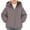 Dark Gray, variant on Boys Winter Puffer Coat Fleece Lined Solid Color Hooded Jacket Thick Warm Zip Up Jacket Beige Size 3T