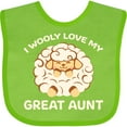 thumbnail image 3 of Inktastic I Wooly Love My Great Aunt Boys or Girls Baby Bib, 3 of 4