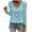 Light Blue, variant on LYXSSBYX Button Down Shirts for Women Fashion Women's Button Round-Neck Long Sleeve Casual T-shirt Blouse