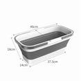 thumbnail image 2 of Foldable Large-Sized Rectangular Plastic Mop Bucket with Portable Handles for Home Use – Multi-Purpose Space-Saving Storage Solution, Easy to Clean & Durable, Ideal for and Bulk Wholesale (Gray-Blue), 2 of 6