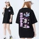 thumbnail image 3 of Sanrio Kuromi-Camiseta de manga corta para niña, camiseta de dibujos animados Kawaii Y2k, holgada, con estampado de Hip-hop, transpirable, Top informal de calle, regalos de verano, 3 of 7