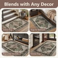 thumbnail image 5 of SIXHOME 2'x3' Vintage Distressed Eastern Classic Area Rug Washable Retro Medallion Carpet Neutral Oriental Traditional Rugs for Living Room Bedroom Kitchen Dining Room Home Decor Green, 5 of 5