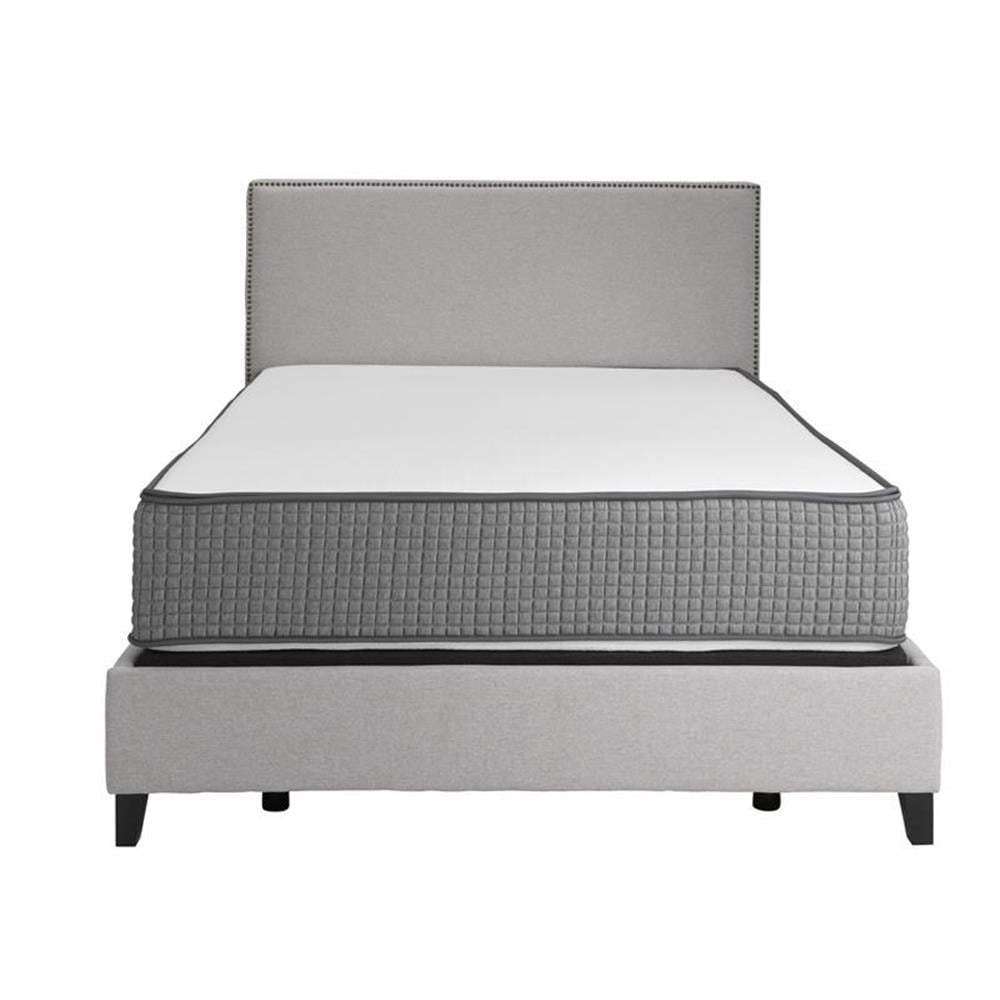 Pemberly Row 12" Firm Flippable King Memory Foam Mattress in White