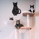 thumbnail image 3 of 1 pieza de decoración de pared de metal con forma de gato El tiempo que pasas con los gatos nunca es un desperdicio Decoraciones de pared de metal con recortes de gato negro, 3 of 8
