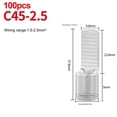 thumbnail image 1 of 100pcs Terminals Air Switch Circuit Breaker Wire Cable Connector for C45-1.5-6mm², 1 of 4