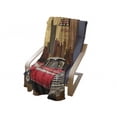 thumbnail image 3 of Georgia Soft Flannel Fleece Throw Blanket, Welcome to Atlanta Retro Concept Old Classic Car and City Skyline, Cozy Plush for Indoor and Outdoor Use, 50" x 70", Dark Cocoa Multicolor, by Ambesonne, 3 of 5