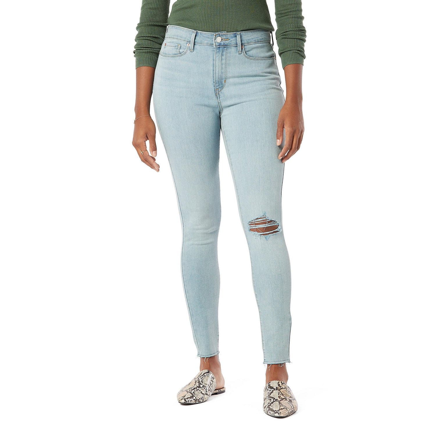 Levi Strauss Signature.MC Jean filiforme taille haute pour femme Tailles offerte : 4M – 18M