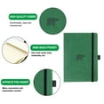 thumbnail image 3 of Wildlife Lined Medium Notebook, A5 - Hardcover - Cream 100gsm Ink-Proof Paper - Includes Pocket, Bookmark - Bear-Green, 3 of 5