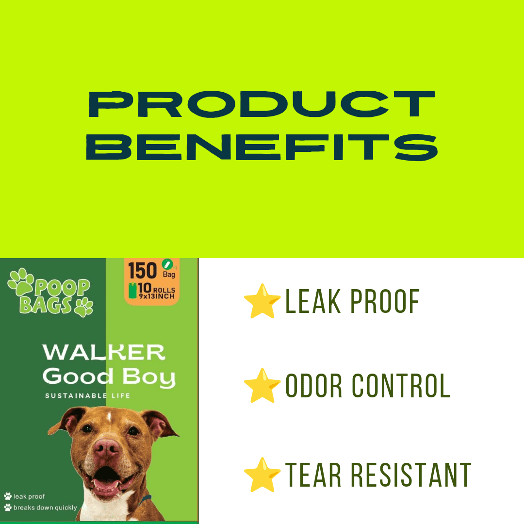 Eco-Friendly Corn Starch Lightly Scented Poop Bags for Dogs - Leak Proof, Compostable Environmentally Friendly Biodegradable Poop Bags for Dogs - Includes Dog Bag Dispenser - 150 Count Box Doggy Bags