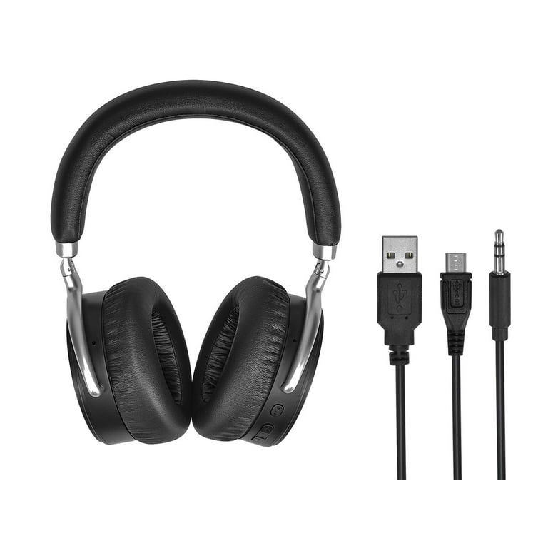 Monoprice Bluetooth Headphones with Active Noise Cancelling, 20H  Playback/Talk Time, With the AAC, SBC, Qualcomm aptX, and Qualcomm aptX Low  Latency