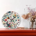 thumbnail image 2 of Ryvnso Cute Rabbit in Floral Wall Clock Non Ticking Silent Kitchen Clock Battery Operated Clocks 10 inch, 2 of 7