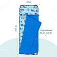 thumbnail image 5 of Wildkin Quilted Nap Mat with Elastic Corner Straps for Boys and Girls (Trains, Planes & Trucks), 5 of 8