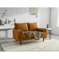thumbnail image 4 of Pemberly Row 58" Upholstered Modern Velvet Loveseat in Ginger Brown, 4 of 5