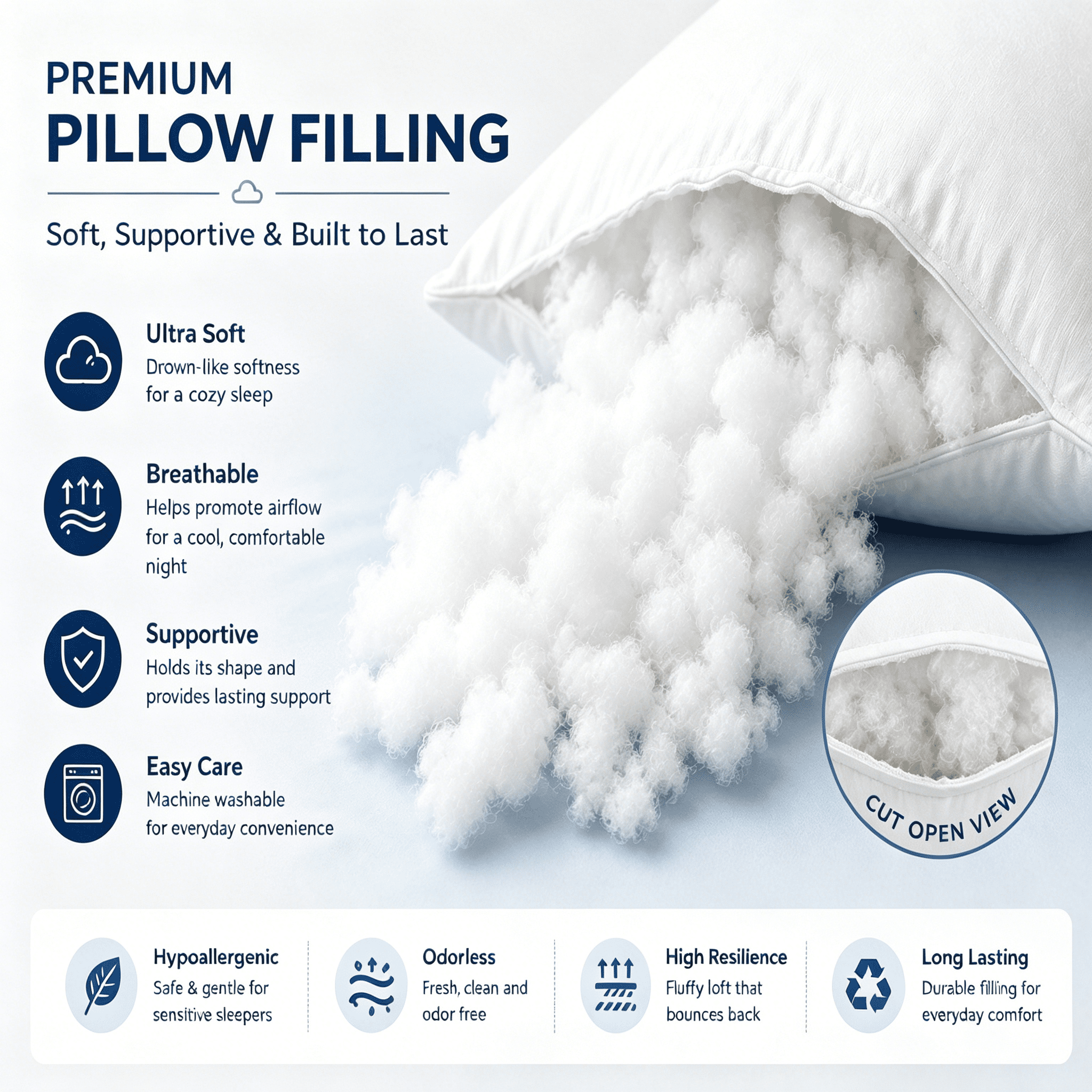 Phantoscope 12" x 20" Microfiber Decorative Pillow Insert